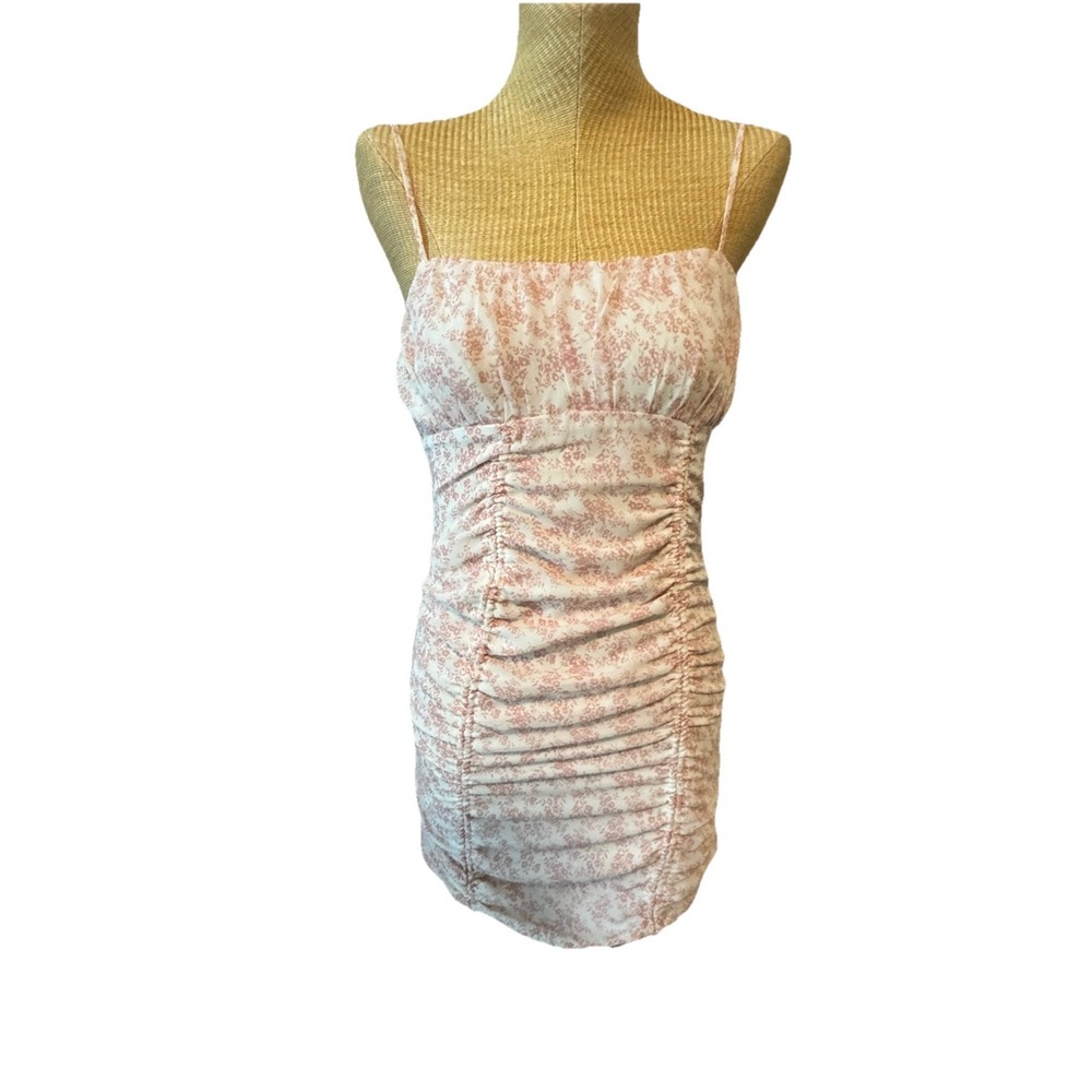 Princess Polly MINI DRESS In PINK FLORAL Size US 4  Cinched Lace Up Girly Fem‎